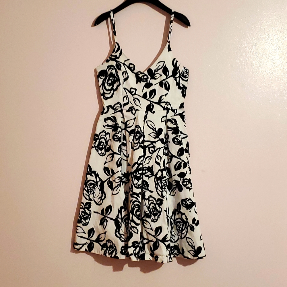 Black and white dress with straps